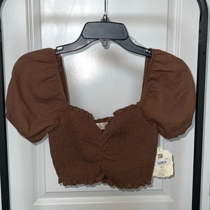 NWT Altar’d State Puff Sleeve Crop S